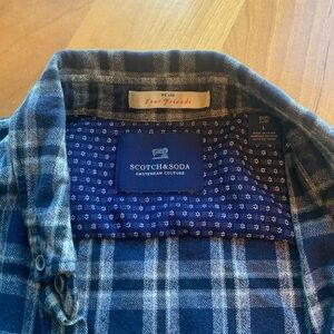 Scotch & Soda Blue Plaid Shirt